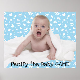 Affiche Pacifier le bébé Jeu de Baby shower hilarant