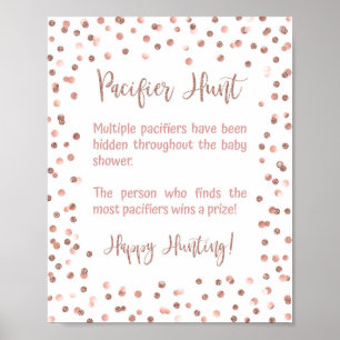 Affiche Pacifique Baby shower de chasse Jeu panneau Rose o