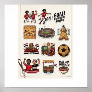 Affiche Pack de stickers de jour de match de football égyp