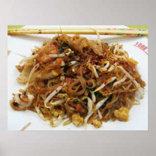 Affiche Pad Thaï [ผัดไทย] Street Food de Thaïlande