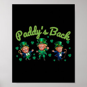 Affiche Paddle Back Funny Trump Jour de la Saint Patrick I
