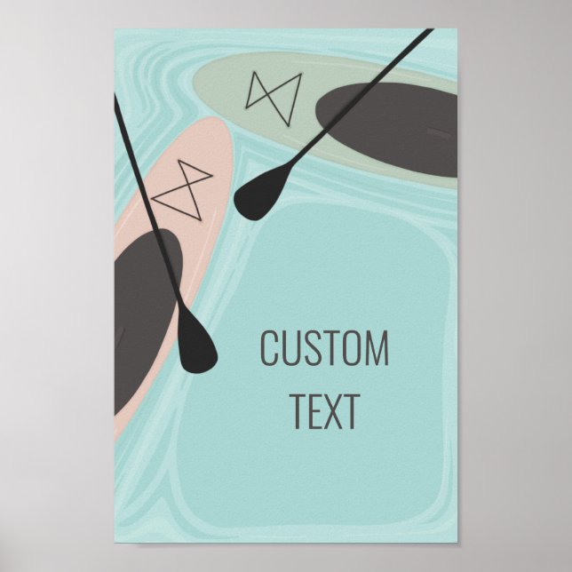 Affiche Paddleboards Aventures Conception personnalisée (Devant)