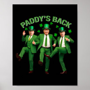 Affiche Paddy's Back Trump Dancing Jour de la Saint Patric