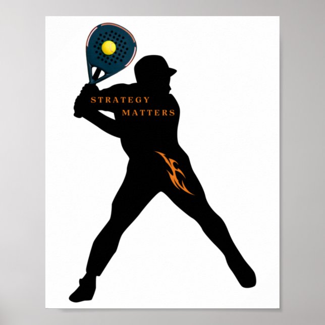 Affiche Padel - Sticker Stratégie S (Devant)