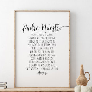 Affiche Padre Nuestro Que Estás En El Cielo