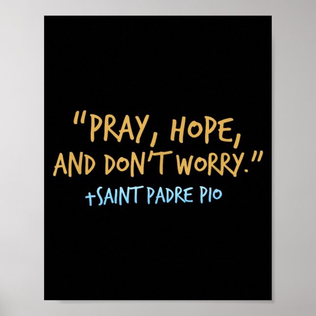 Affiche Padre O Catholic Shirt With Pray Hope And Don't Wo (Devant)