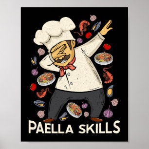 Affiche Paella Lover Men Espagnol Chef Espagnol Alimentati
