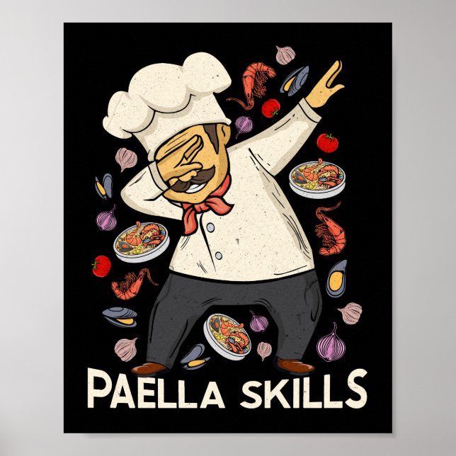 Affiche Paella Lover Men Espagnol Chef Espagnol Alimentati (Devant)