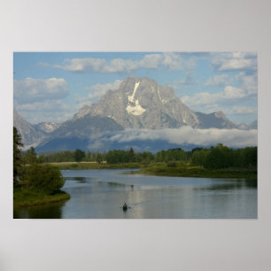 Affiche Pagaie dans le parc national de Grand Teton