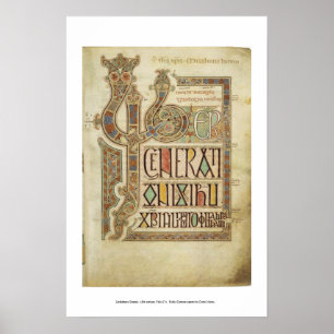 Affiche page 27r d'évangile de lindisfarne