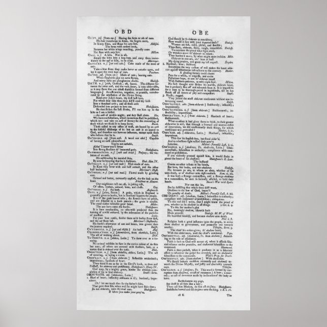 Affiche Page à partir d'un dictionnaire (Devant)