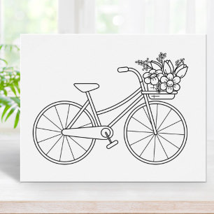 Affiche Page Bicyclette avec panier à fleurs