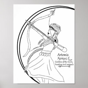 Affiche Page Coloriage Artémis Imprimer