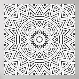 Affiche Page d'art de motif de mandala en éclatement de tr