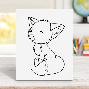 Affiche Page de coloration Sleepy Little Fox