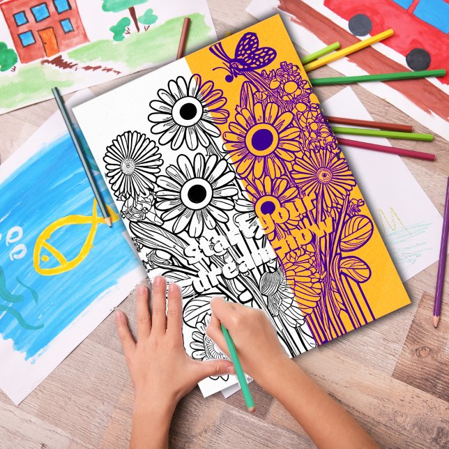 Affiche Page de coloriage avec papillon Imprimable (Customize the text OR remove then download and print out at home for therapeutic coloring fun.)