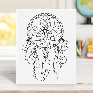 Affiche Page de coloriage de Boho Dreamcatcher