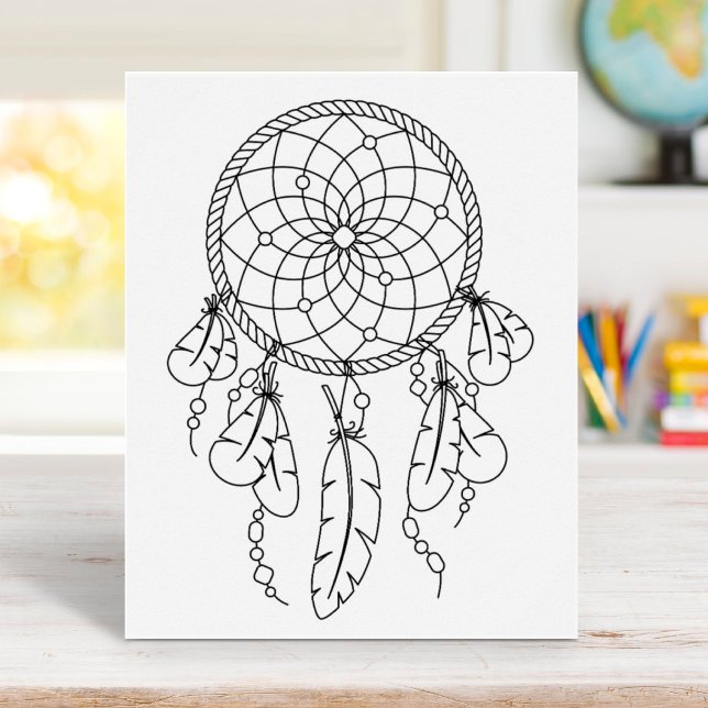 Affiche Page de coloriage de Boho Dreamcatcher (Créateur téléchargé)