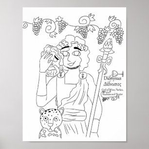 Affiche Page de coloriage Dionysus Imprimer