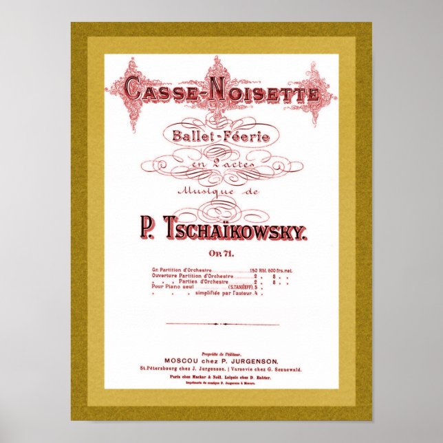 Affiche Page de garde musicale Nutcracker Imprimer (Devant)