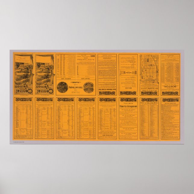 Affiche Page de texte Central Vermont, Grand Trunk Line (Devant)