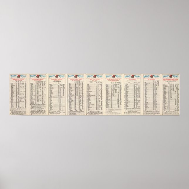 Affiche Page de texte Chicago et North Western Line (Devant)