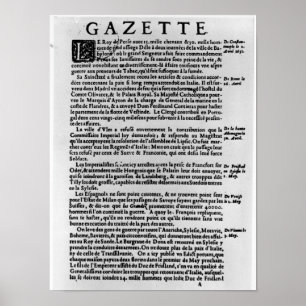 Affiche Page de texte de 'La Gazette