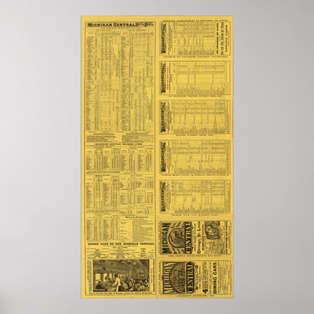 Affiche Page de texte Michigan Central Railroad (Devant)