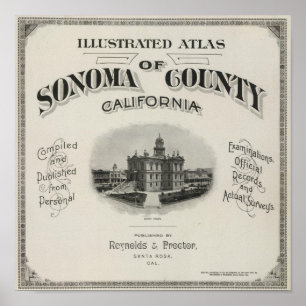 Affiche Page de titre Atlas Sonoma County, Californie