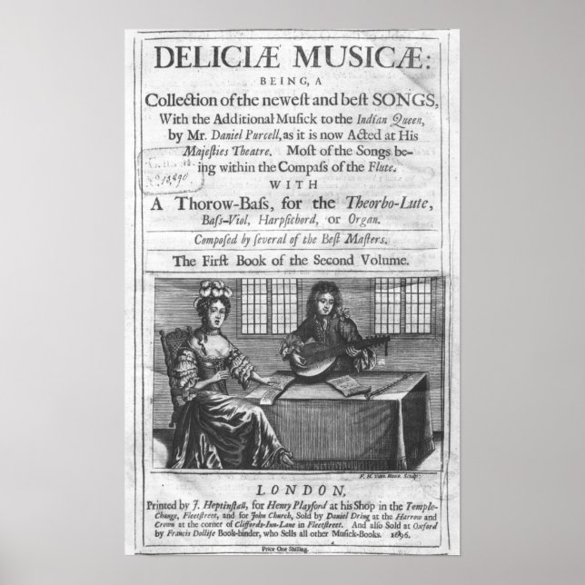 Affiche Page de titre de 'Deliciae Musicae' (Devant)