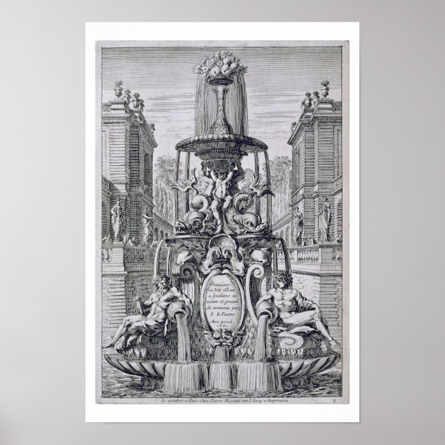 Affiche Page de titre de 'Fontaine et jets d'eau dans l'It (Devant)