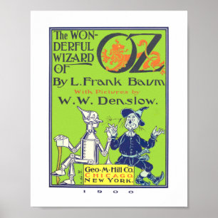 Affiche Page de titre illustrée de The Wonderful Wizard of
