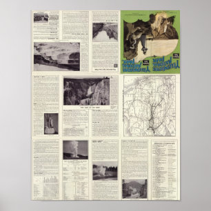 Affiche Page des textes de parc national de Yellowstone