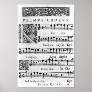 Affiche Page d'ouverture de la masse pour le double choeur