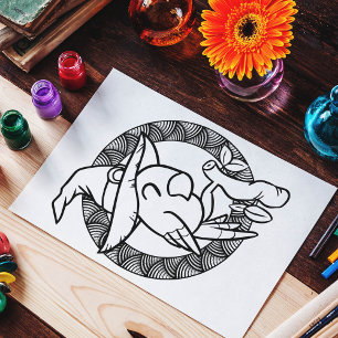 Affiche Page Drôle Halloween Perrot Coloration