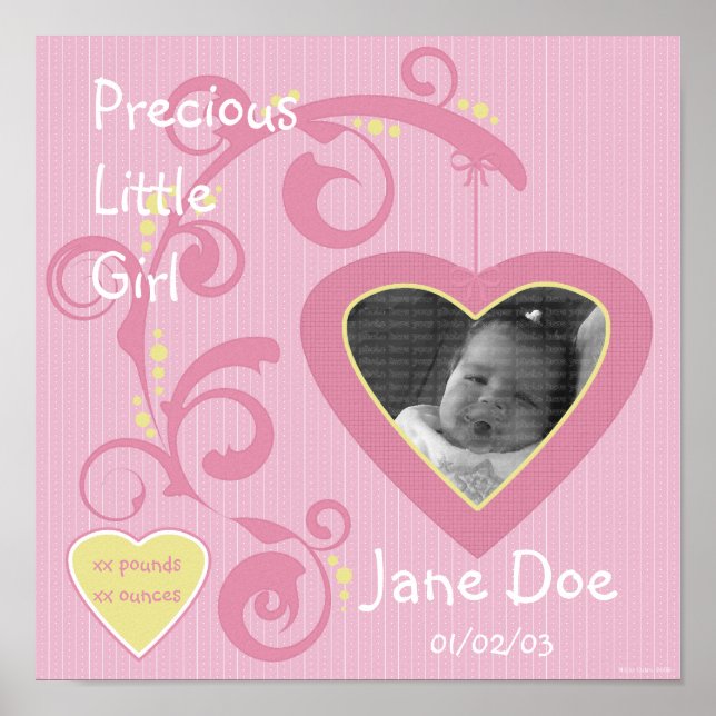 Affiche Page Hanging Heart Girl Scrapbook (Devant)