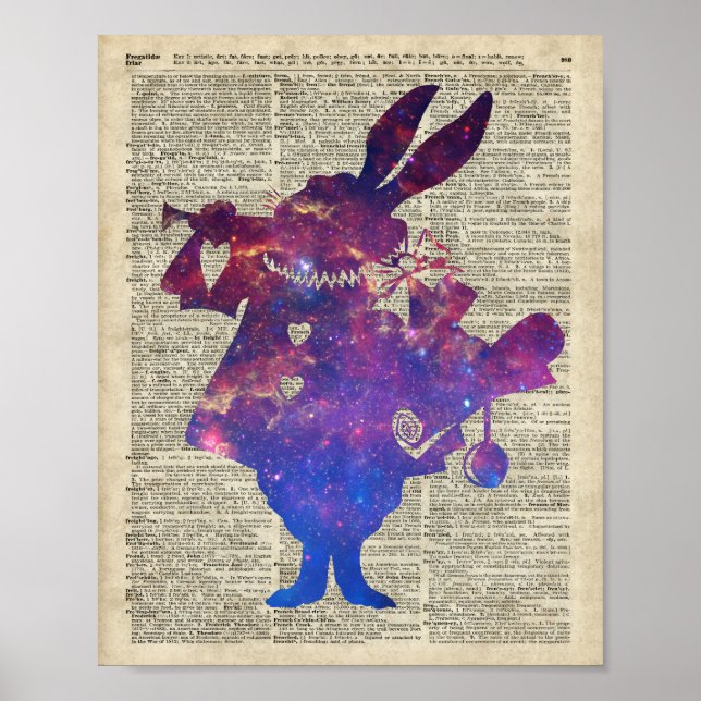 Affiche Page Herald Purple Rabple Stencil Sur L'Ancien Liv (Devant)