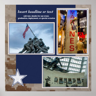 Affiche Page militaire de collage d'album