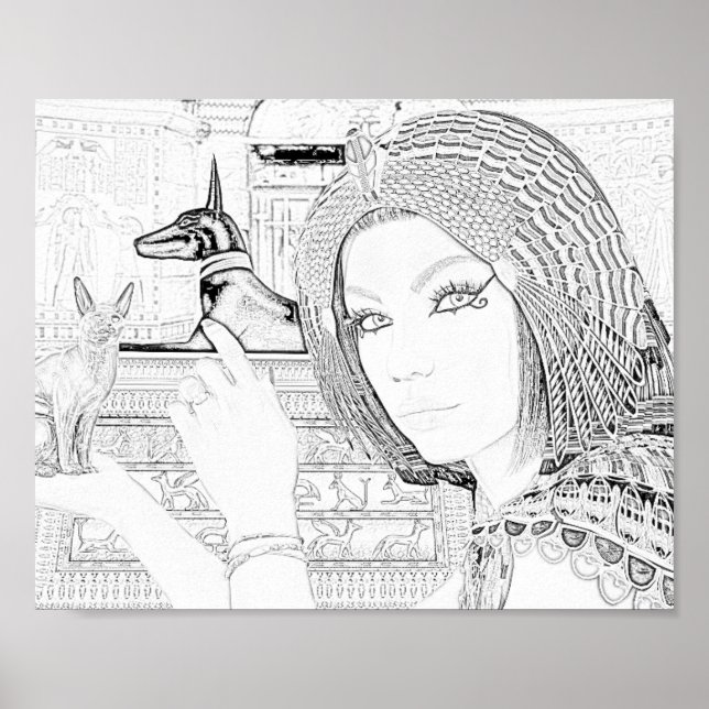 Affiche Page Reine avec coloriage pour animaux (Devant)