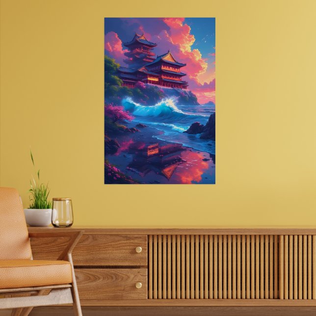 Affiche Pagode Dreamwave au bord de la mer (Salon 2)