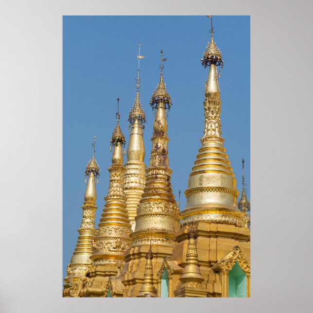 Affiche Pagode Shwedagon Spires (Devant)