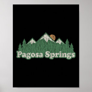 Affiche Pagosa Springs Colorado Co T Shirt Vintage Randonn