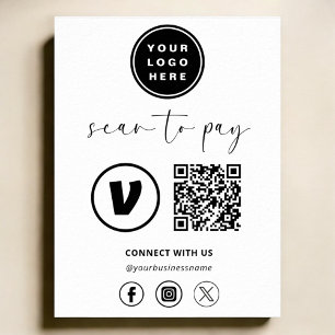 Affiche Paiement de code QR - Logo d'entreprise de numéris