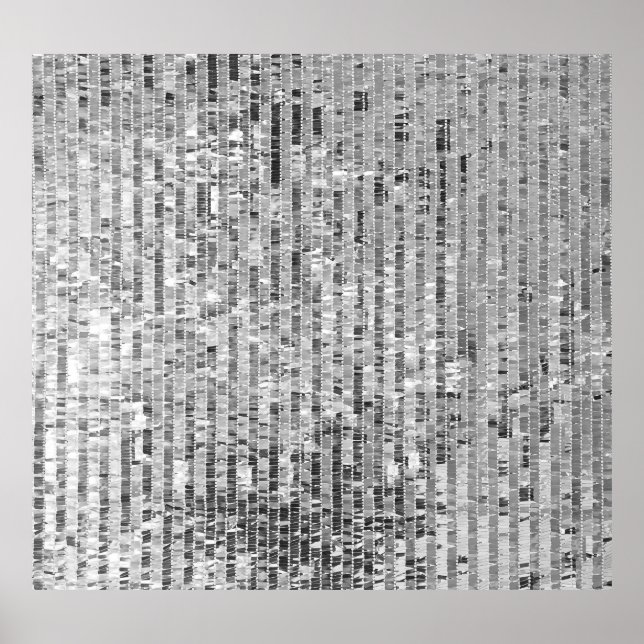 Affiche Paillettes d'argent, arrière - plan glamour sans s (Devant)