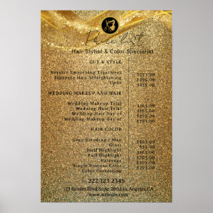 Affiche Paillettes Or Luxe