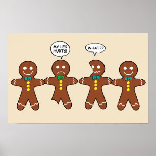 Affiche Pain à la Cannelle Noël Mon Jambes Me Fait Mal