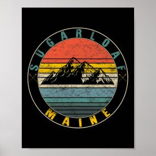 Affiche Pain de sucre Maine Ski Mountain Snowboard Ski W