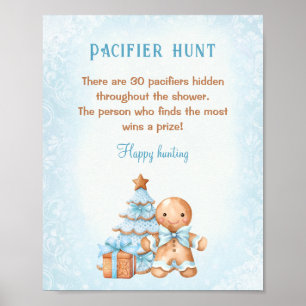 Affiche Pain d'épice Homme Baby shower Pacifique chasse je
