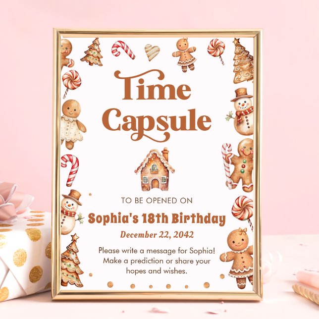 Affiche Pain d'épices d'hiver Noël Cookie Time Capsule (Créateur téléchargé)