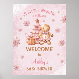 Affiche Pain d'épices Homme Fille Baby shower de Noël Post